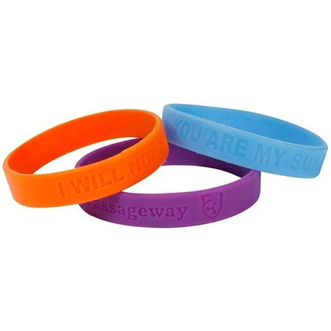 Customized Silicone Wristbands (Unisex, 0.5" x 2.546" Dia., Debossed)