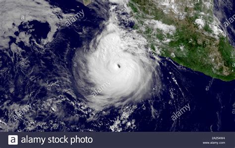 Satellite photo of Hurricane Dora, July21, 2011. Dora was a category 4 hurricane that brought ...