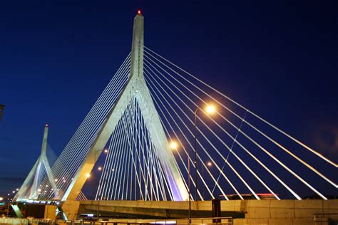 Zakim Bridge at Sunset - New England