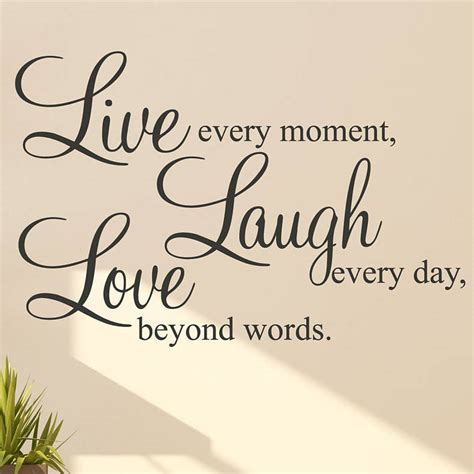 'live laugh love' wall stickers quotes by parkins interiors | notonthehighstreet.com