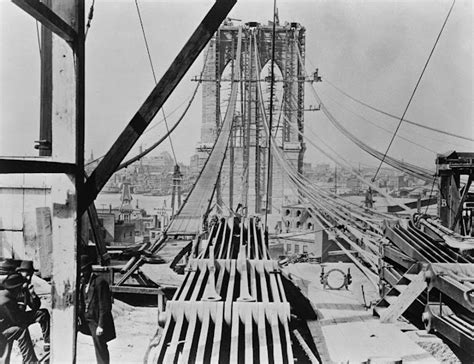 Amazing Photos of the Brooklyn Bridge Under Construction ~ Vintage Everyday