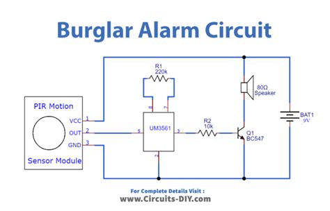 Burglar Alarm Circuit - Electronics Projects