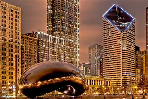 Chicago Bean HDR at night | Chicago pictures, Millenium park, Best cities