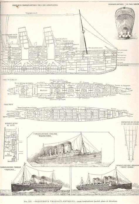 RMS MAURETANIA - deck plans (cont.). | Titanic model, Rms mauretania ...