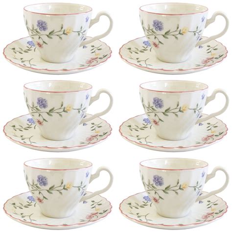 Nivag Crockery: Johnson Brothers - Summer Chintz: Set of 6 Tea Cups and Saucers