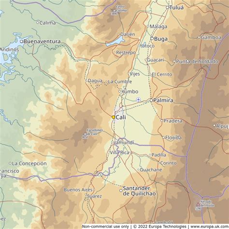 Map of Cali, Colombia | Global 1000 Atlas