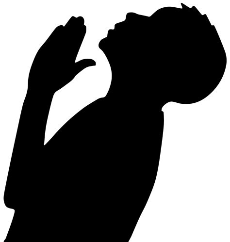 Silhouette of a Praying Young Man transparent PNG - StickPNG