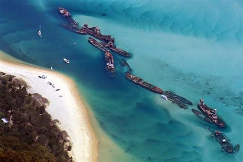 Tangalooma Ship Wrecks Island of Moreton, Australia