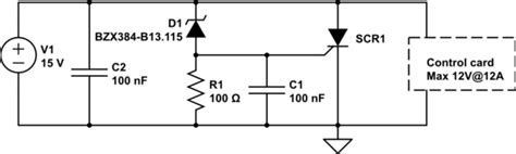 zener - Dimensioning SCR crowbar circuit - Electrical Engineering Stack Exchange