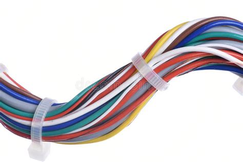 Bundle Electric Colorful Cable with Ties Wire Stock Photo - Image of ...