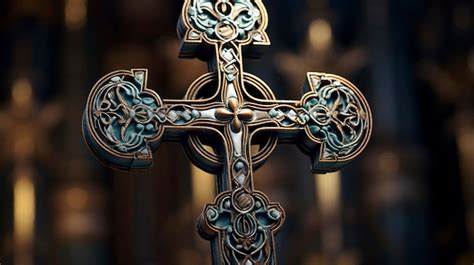 Premium AI Image | A Photo showcasing the intricate details of a cross ...