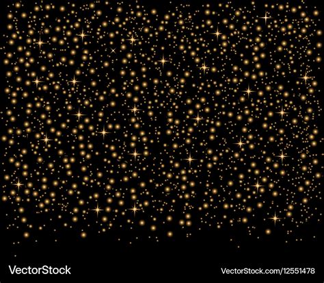 Gold glitter star dust background Royalty Free Vector Image