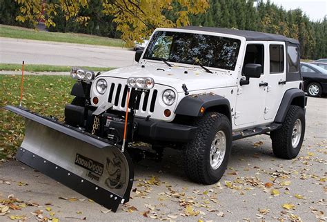 Jeep wrangler as a snow plow