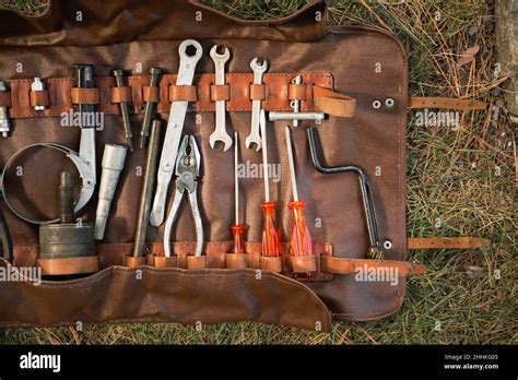 Classic car tool kit Stock Photo - Alamy