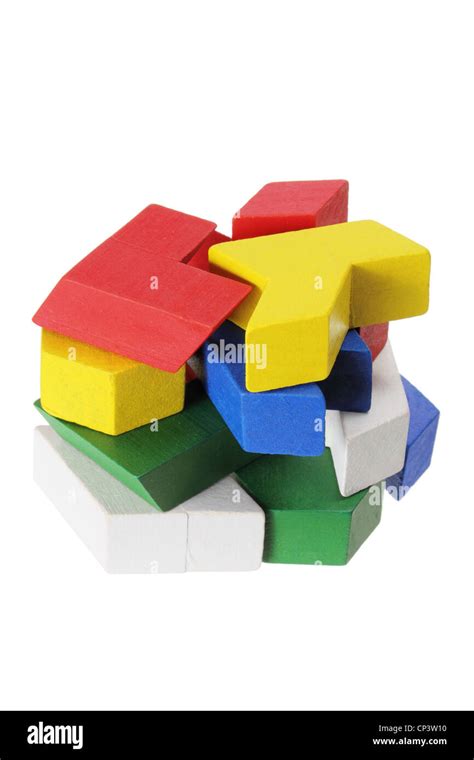 Wooden Puzzle Pieces Stock Photo - Alamy