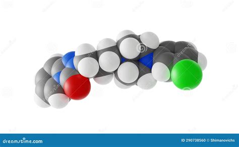 Trazodone Molecular Structure, 3d Model Molecule, Antidepressant ...