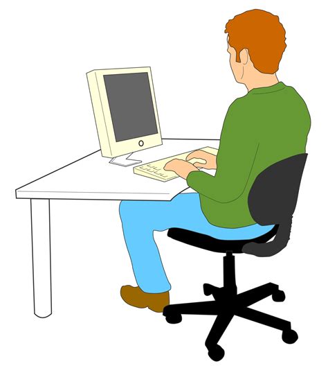 Man Typing Computer 14179370 PNG