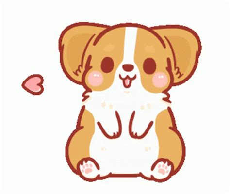 Love Hit Sticker - Love Hit Puppy - Discover & Share GIFs | Chibi dog ...