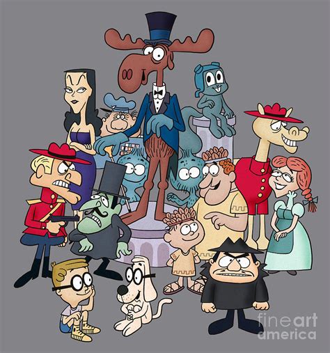 Tribute to Rocky, Bullwinkle and Other Jay Ward Characters Digital Art by Glen Evans - Pixels