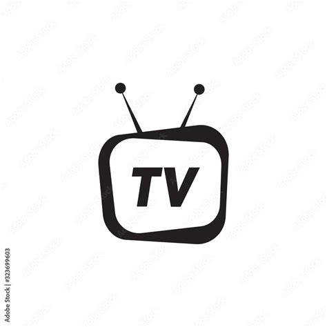 TV or Television icon logo design vector template Stock-Vektorgrafik | Adobe Stock