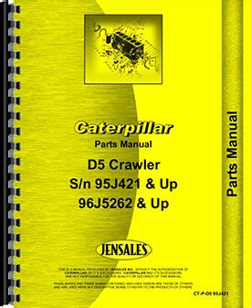 Caterpillar D5 Crawler Parts Manual