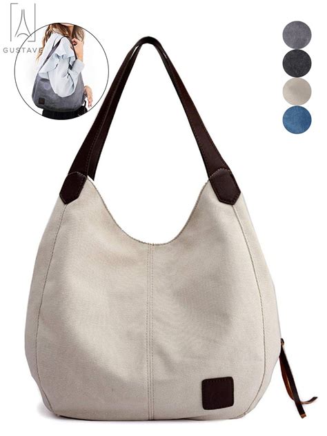 Gustave - GustavDesign Women Fashion Multi-pocket Canvas Shoulder Bag Casual Hobo Handbags Totes ...