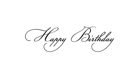 happy birthday calligraphy text animation alpha Stock Footage Video (100% Royalty-free) 9236876 ...