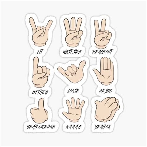 "Hand Signals for 2023 | Alternate Funny Hand Signal Meanings" Sticker ...