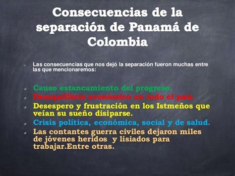 Separación de Panamá con Colombia