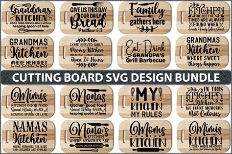 Free Cutting Board Quotes SVG Bundle Graphic by GraphMagic · Creative ...