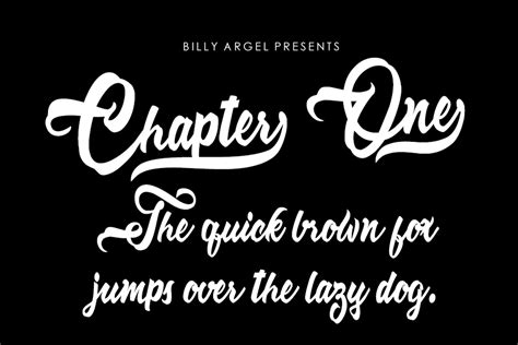 Chapter One Font | Billy Argel Fonts | FontSpace