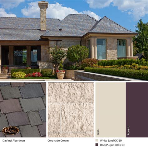 Cream Stone Exterior Color Schemes – DaVinci Roofscapes