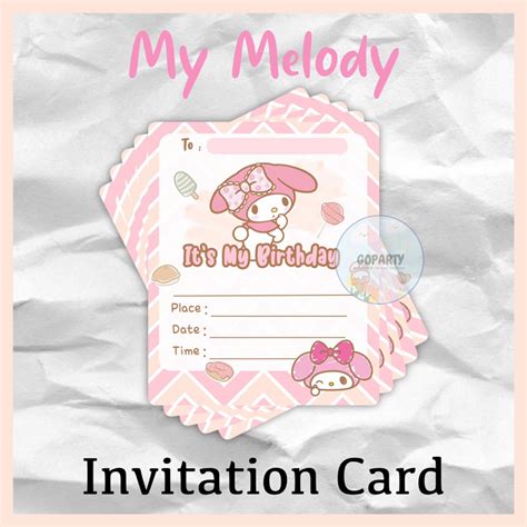 My MELODY BIRTHDAY INVITATION CARD BIRTHDAY INVITATION CARD Decoration ...