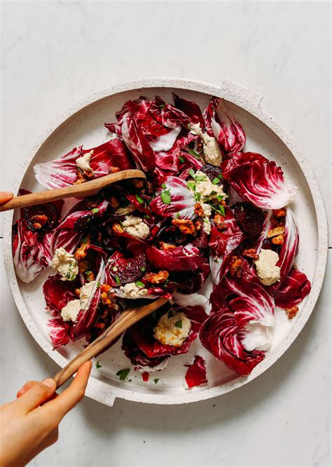 Radicchio Salad with Cashew Ricotta Dressing - Minimalist Baker Recipes