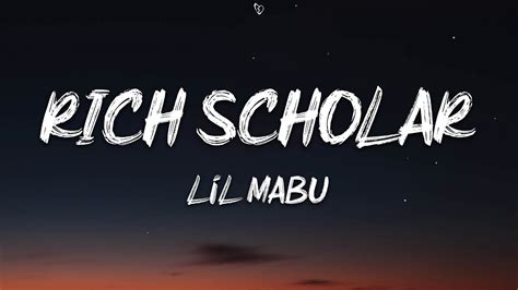 Lil Mabu - RICH SCHOLAR (Lyrics) - YouTube