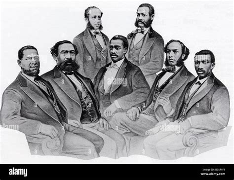 FIRST BLACK MEMBERS OF CONGRESS Engraving of the Afro-American members elected to the US House ...