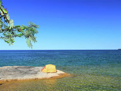 Camping On Lake Superior South Shore Photograph by Alex Nikitsin