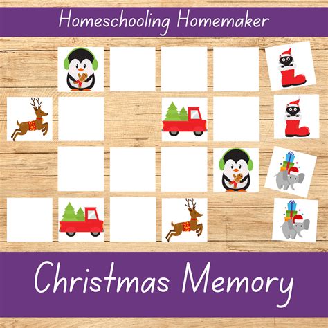 Christmas Memory Game - Homeschooling Homemaker