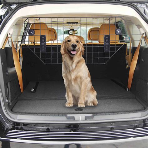 PawHut Heavy Duty Pet Dog Guard Wire Mesh Car Barrier Adjustable Auto ...