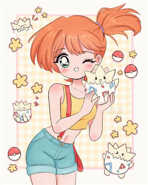 [pokemon] Misty and togepi by chellyko on DeviantArt