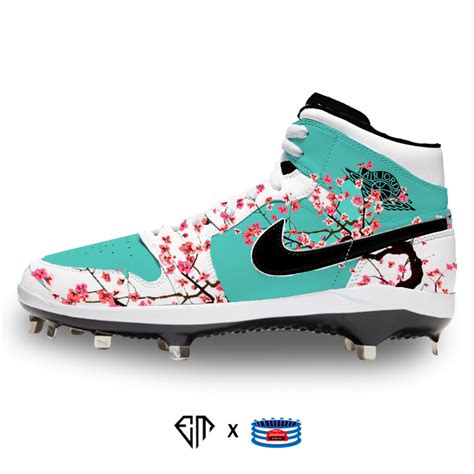 "Iced Tea" Jordan 1 Retro Cleats – Stadium Custom Kicks