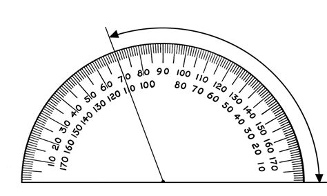 Protractor, 110 Degrees | ClipArt ETC