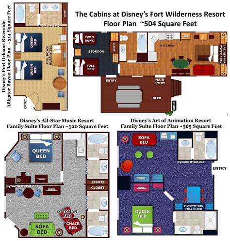 Disney Art Of Animation Resort Family Suite Floor Plan - floorplans.click