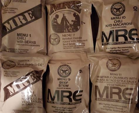 MRE Ration Collectable Meals US MILITARY Various Menus - Etsy