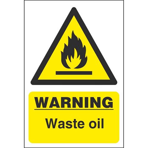 Warning Waste Oil Signs | Dangerous Goods Safety Signs Ireland