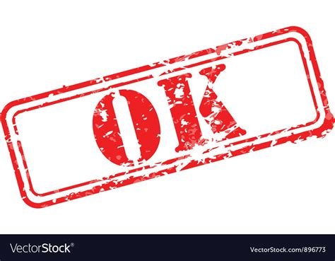 Ok rubber stamp Royalty Free Vector Image - VectorStock