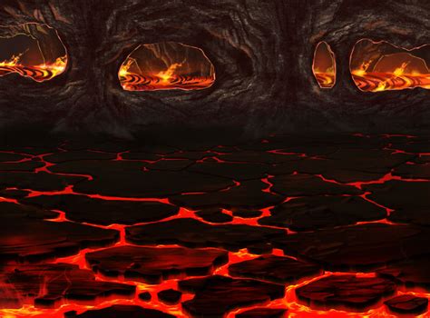 Lava Cave Battle Background by lokiie1984 on DeviantArt