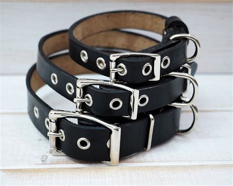 Black Collar Dog Collar Leather Dog Collar Dog Collar - Etsy