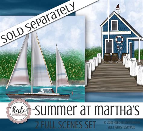 Martha's Vineyard Vineyard Clipart Nautical Clipart - Etsy