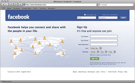 Facebook Login Page Facebook Home Page Login Page